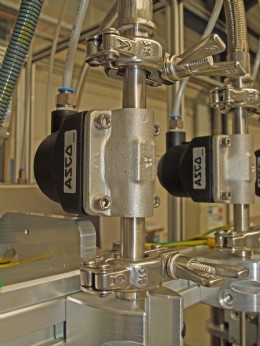 ASCO Numatics custom engineered aseptic diaphragm valves help prevent ink contamination on cartridge filling machine